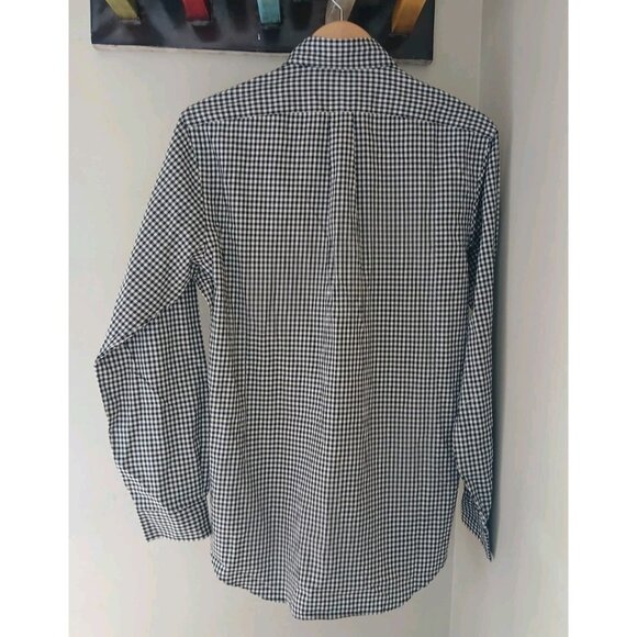 Polo Ralph Lauren Classic Fit Button Down Shirt Size Medium Black Gingham Work - Picture 6 of 9